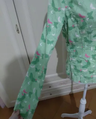 Blazer donna fantasia farfalle vintage cotone