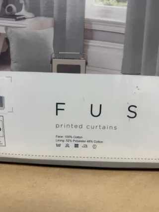 Cortinas 117x137cm Ojal Grises (Par) NUEVAS