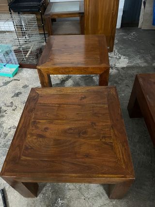 Mesas de madera teteka