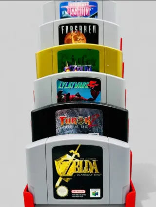 Soporte Expositor N64 para 6 Juegos sin funda PET