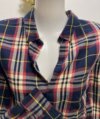 Camisa Zara cuadros azul y rojo