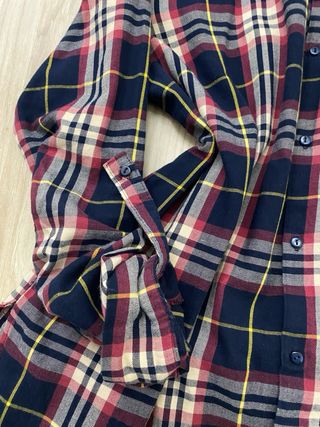 Camisa Zara cuadros azul y rojo