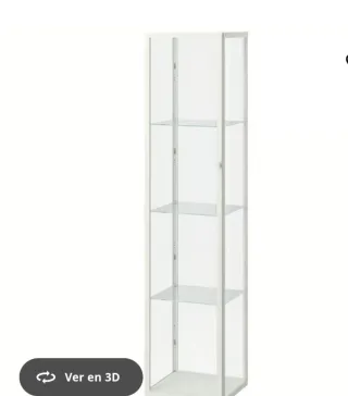 Vitrina de cristal y metal