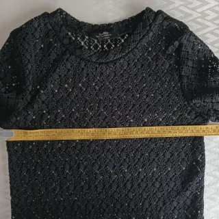 Top de encaje negro mujer