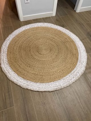 Alfombra redonda de yute