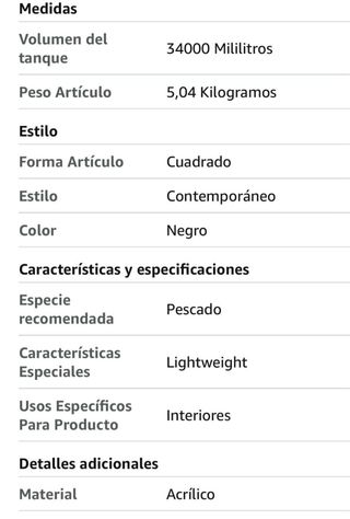 Pecera de cristal y plástico