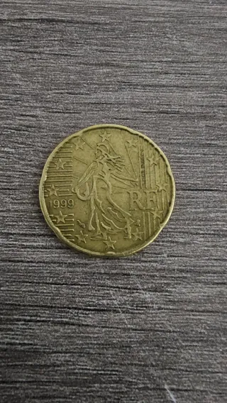 3 Monedas 20 Céntimos Francia e Italia