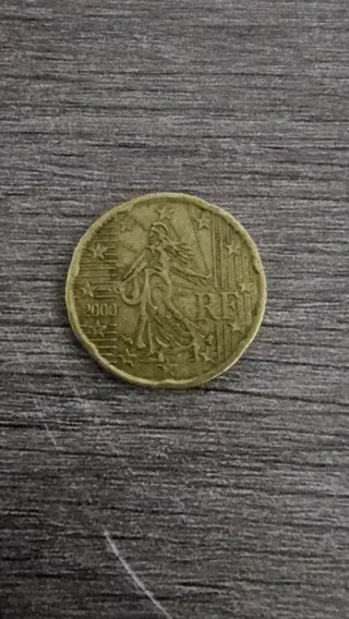 3 Monedas 20 Céntimos Francia e Italia