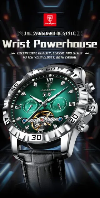 Reloj Poedagar Automático Hombre Verde