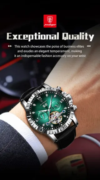 Reloj Poedagar Automático Hombre Verde
