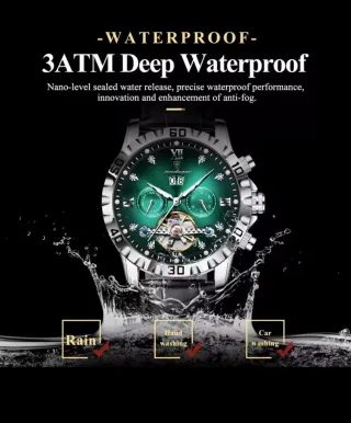 Reloj Poedagar Automático Hombre Verde