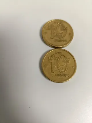 7 Monedas Suecas - 2 Plata