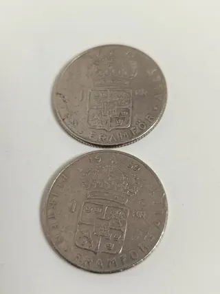 7 Monedas Suecas - 2 Plata