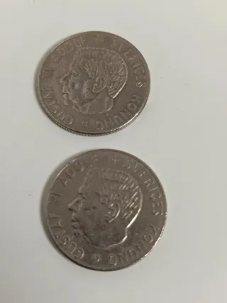 7 Monedas Suecas - 2 Plata