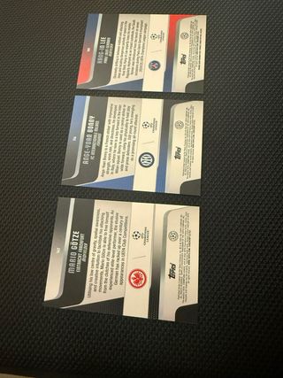 Pack 3 Cromos Topps UCL (Inter, PSG, Eintracht)