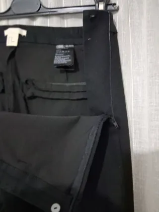 Pantalón de tela mujer negro