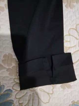 Pantalón de tela mujer negro