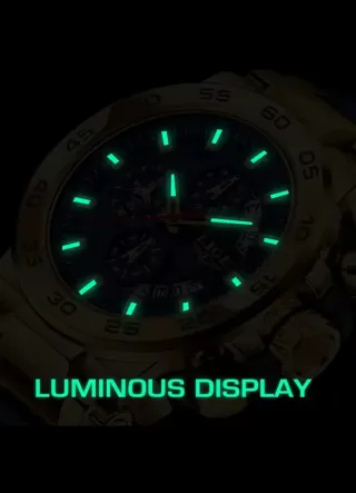 Reloj LIGE Hombre Dorado y Azul