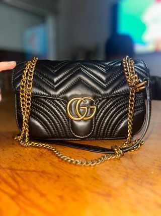 Borsa a spalla GG Marmont nera