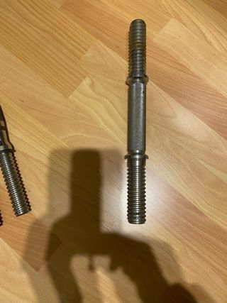 Barras de mancuernas cromadas 35 cm – Rosca