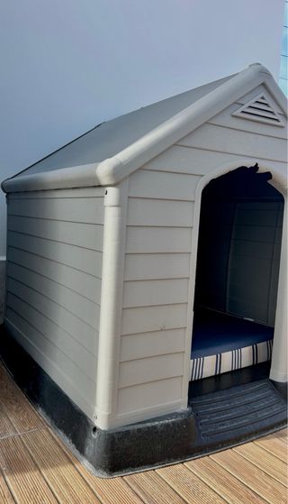 Caseta para perro de plástico