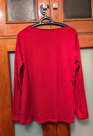 Jersey Cortefiel estampado paisley rojo Talla S