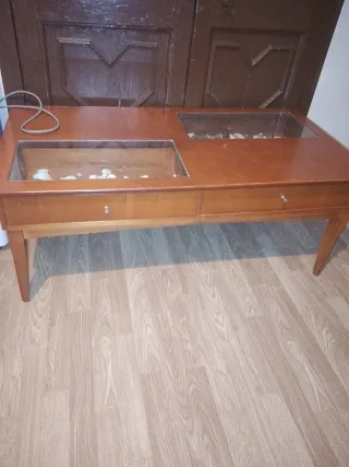 Mesa de centro madera y cristal