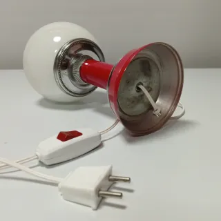 LAMPARA SOBREMESA ROJA 60S