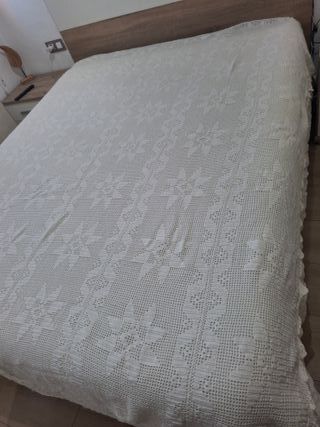 Colcha Ganchillo - crochet Artesanal  años 70