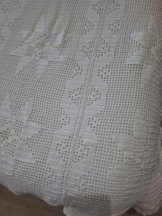 Colcha Ganchillo - crochet Artesanal  años 70