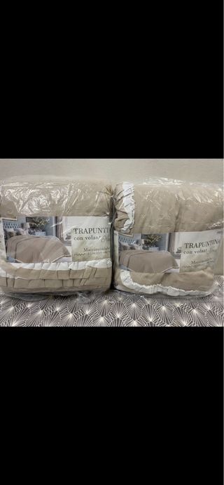 Trapuntino Matrimoniale con volant