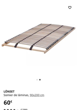 Somier de láminas madera y plástico