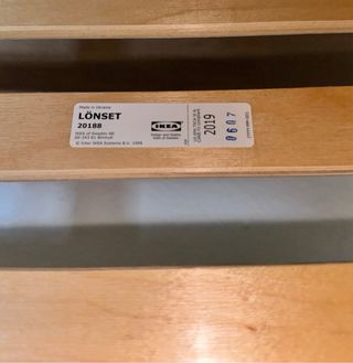 Somier de láminas madera y plástico