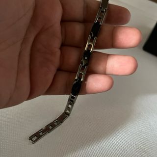 Bracciale Stroili Uomo Acciaio Nero Argento