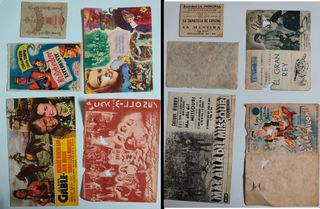 Lote sellos, postales cine, estampas...