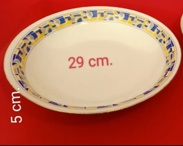 Bandeja porcelana diseño geométrico