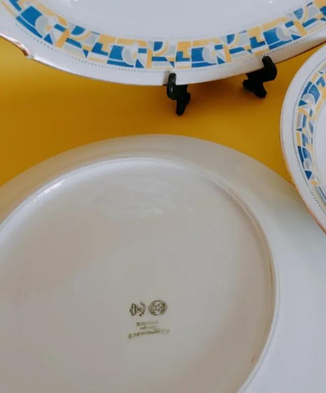 Bandeja porcelana diseño geométrico