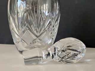 Botella cristal tallado con tapón