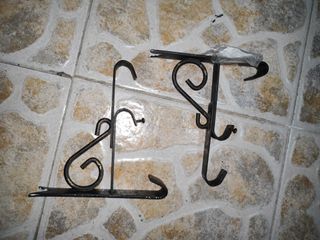 Barras de cortina forja negra y dorada