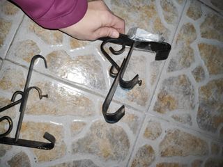 Barras de cortina forja negra y dorada