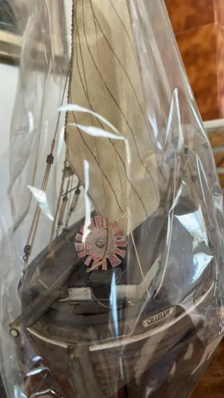 Maqueta velero madera decoración náutica