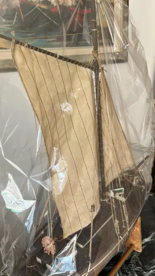 Maqueta velero madera decoración náutica