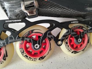 Patines en línea velocidad negro-rojo Talla 35