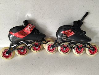Patines en línea velocidad negro-rojo Talla 35