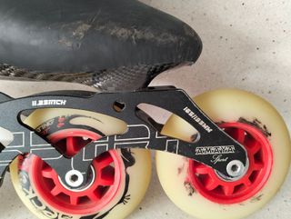 Patines en línea velocidad negro-rojo Talla 35