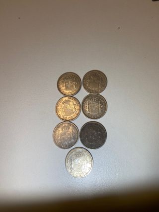 13 Monedas Antiguas de Plata 50 Cent