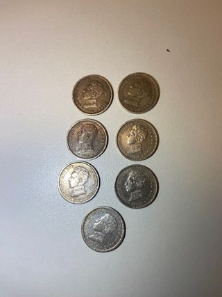 13 Monedas Antiguas de Plata 50 Cent