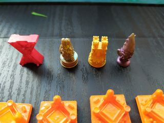 Piezas de tablero impresas en resina 3D