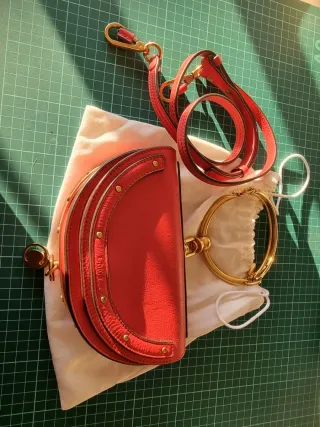 Bolso Chloé Mujer Rojo y Dorado
