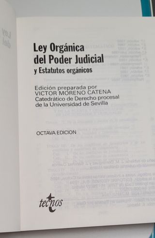 Ley Orgánica del poder judicial y estatutos Orgáni
